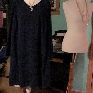 Denim long sleeved dress